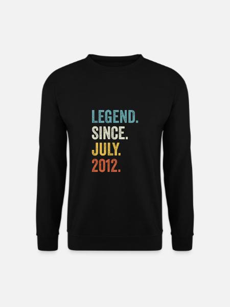 Legend Since July 2012 10. Geburtstag - Unisex Pullover - Schwarz