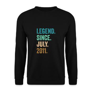 Légende depuis juillet 2011 11ème anniversaire - Sweat-shirt Unisexe - noir - Devant - Alina (178cm) & Michal (187cm)