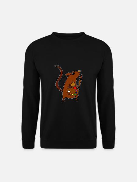 Artist Mouse Gerbil Painter - Unisex Sweatshirt - black
