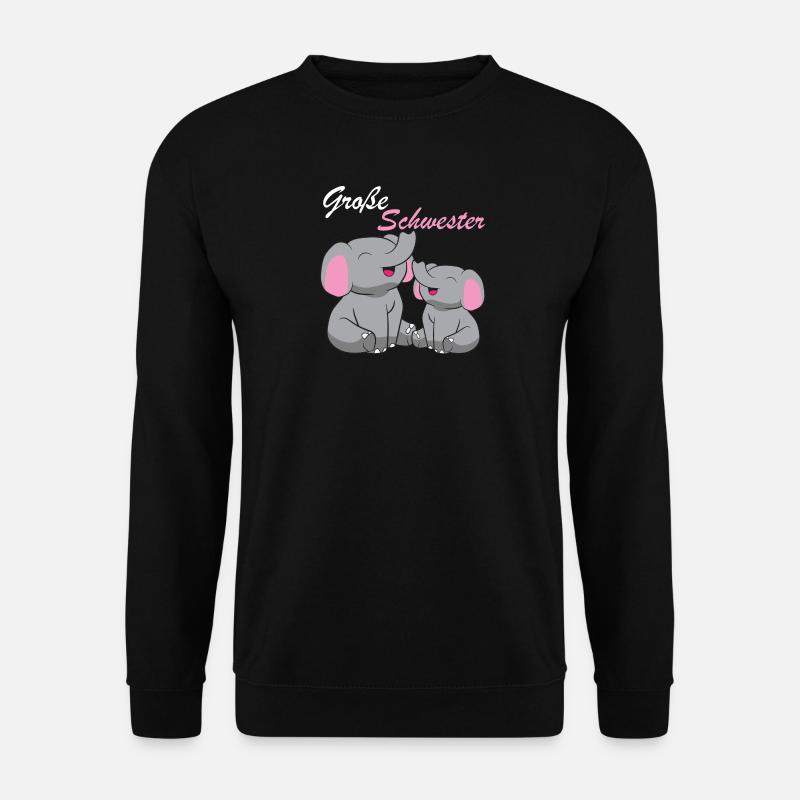 Elefanten - Große Schwester - Unisex Pullover - Schwarz