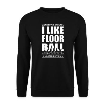 I Like Floorball - Unisex Sweatshirt - black - Front - Alina (178cm) & Michal (187cm)