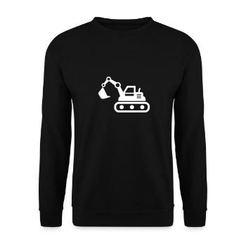 Excavator gift idea for children and adults - Unisex Sweatshirt - black - Front - Alina (178cm) & Michal (187cm)