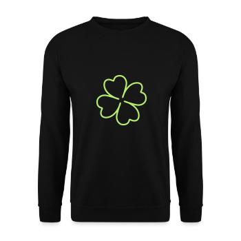 Kleeblatt - Unisex Pullover - Schwarz - Vorne - Alina (178cm) & Michal (187cm)