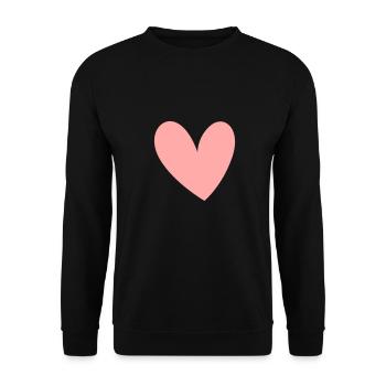 Cœur - Sweat-shirt Unisexe - noir - Devant - Alina (178cm) & Michal (187cm)