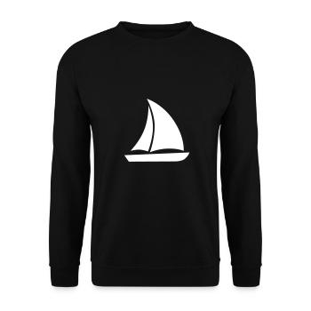 sailboat - Unisex Sweatshirt - black - Front - Alina (178cm) & Michal (187cm)