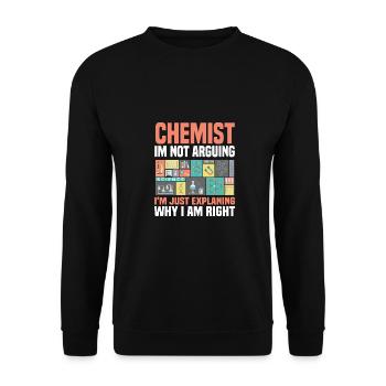 Chemie Lehrer - Unisex Pullover - Schwarz - Vorne - Alina (178cm) & Michal (187cm)