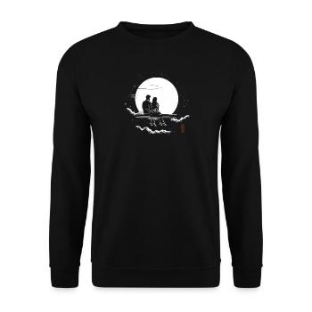 Loving Couple - Unisex Pullover - Schwarz - Vorne - Alina (178cm) & Michal (187cm)