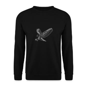 Adler Vikings - Sweat-shirt Unisexe - noir - Devant - Alina (178cm) & Michal (187cm)