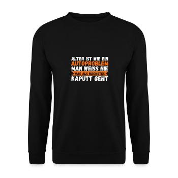 Ich Bin Nicht Alt Geburtstag - Unisex Pullover - Schwarz - Vorne - Alina (178cm) & Michal (187cm)