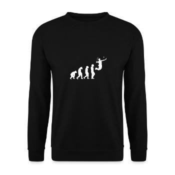 Federball Evolution Badminton - Unisex Pullover - Schwarz - Vorne - Alina (178cm) & Michal (187cm)