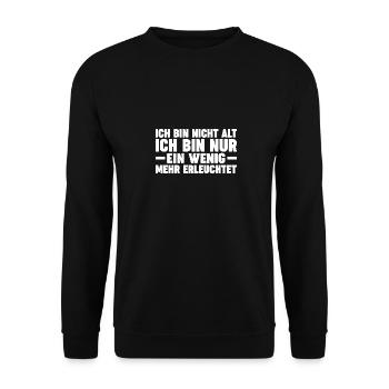 Ich Bin Nicht Alt Geburtstag - Unisex Pullover - Schwarz - Vorne - Alina (178cm) & Michal (187cm)