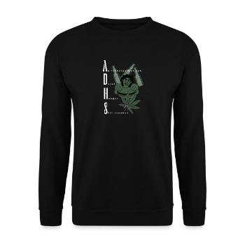ADHS - Unisex Pullover - Schwarz - Vorne - Alina (178cm) & Michal (187cm)