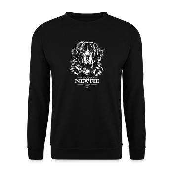 Newfie Dad Dog Dog Newfoundland Wilsigns - Unisex Sweatshirt - black - Front - Alina (178cm) & Michal (187cm)