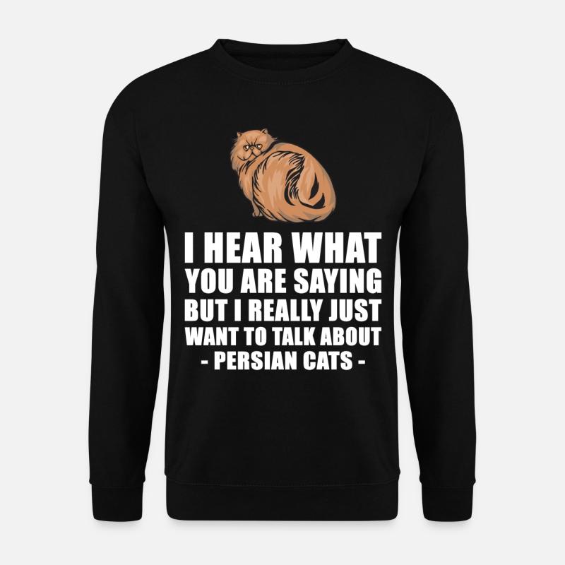 Chat persan mignon cadeau - Sweat-shirt Unisexe - noir