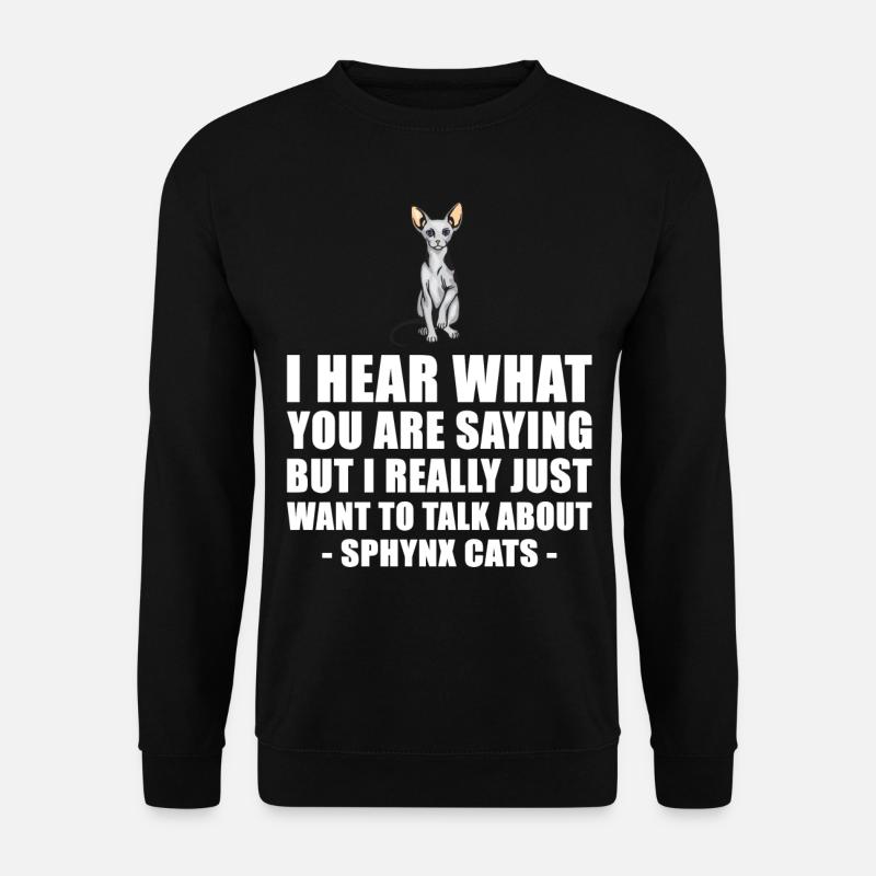 Sphynx Chat cadeau mignon - Sweat-shirt Unisexe - noir