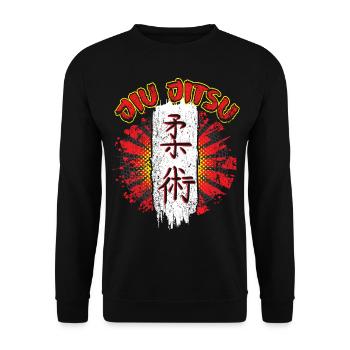 Jiu Jitsu - Sweat-shirt Unisexe - noir - Devant - Alina (178cm) & Michal (187cm)