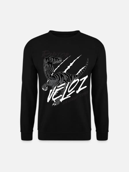 Veloz Raptor dinosaur - Unisex Sweatshirt - black