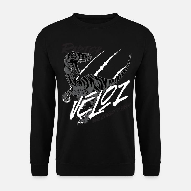 Veloz Raptor dinosaur - Unisex Sweatshirt - black