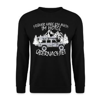 Defender 110 T-Shirt - Unisex Pullover - Schwarz - Vorne - Alina (178cm) & Michal (187cm)