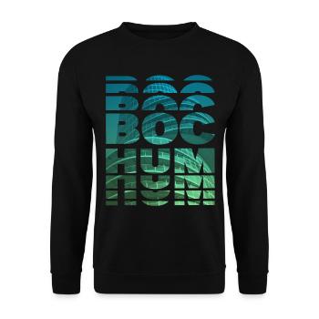 Bochum Deutschland Stadt Skyline Heimat Liebe - Unisex Pullover - Schwarz - Vorne - Alina (178cm) & Michal (187cm)