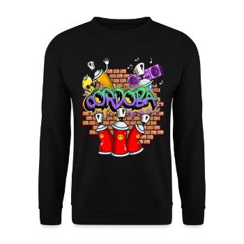 Cordoba Spain City Graffiti Sprayer Skater - Unisex Sweatshirt - black - Front - Alina (178cm) & Michal (187cm)