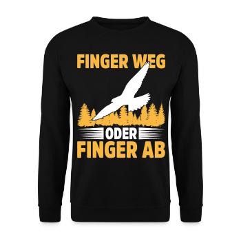 Falknerei Geschenkidee Falkner Beizjagd Greifvogel - Unisex Pullover - Schwarz - Vorne - Alina (178cm) & Michal (187cm)