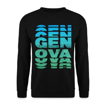 Gênes Gênes Italie Ville Skyline Vacances Amour - Sweat-shirt Unisexe - noir - Devant - Alina (178cm) & Michal (187cm)