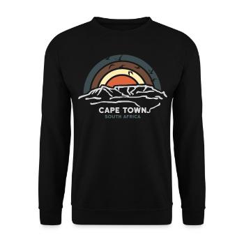 Le Cap, Le Cap, Afrique du Sud, Table Mountain - Sweat-shirt Unisexe - noir - Devant - Alina (178cm) & Michal (187cm)