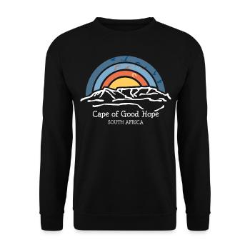Cape of Good Hope, Cape Town, South Africa - Unisex Sweatshirt - black - Front - Alina (178cm) & Michal (187cm)