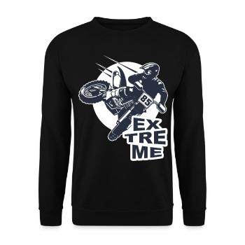 Motocross homme enfant club sport moto motard - Sweat-shirt Unisexe - noir - Devant - Alina (178cm) & Michal (187cm)