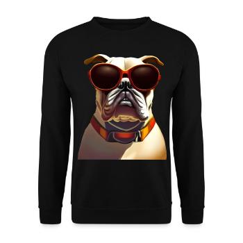 Colorbulls Conti Bulldoggen Continental Bulldogs - Unisex Pullover - Schwarz - Vorne - Alina (178cm) & Michal (187cm)
