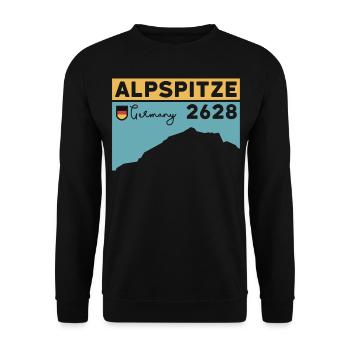 Alpspitze Höhe Hike via ferrata Nesselwang - Unisex Sweatshirt - black - Front - Alina (178cm) & Michal (187cm)