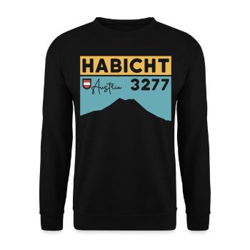 Habicht Berg Tour Wandern Bergtour Stubaital Tirol - Unisex Pullover - Schwarz - Vorne - Alina (178cm) & Michal (187cm)