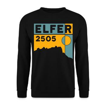Elfer Berg Hiking Elferspitze Hike Mountain Tour - Unisex Sweatshirt - black - Front - Alina (178cm) & Michal (187cm)