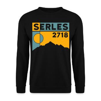 Serles Höhe Gipfel Wanderung Bergtour Stubaital - Unisex Pullover - Schwarz - Vorne - Alina (178cm) & Michal (187cm)