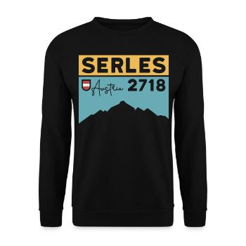Serles Hike Innsbruck High Altar of Tyrol - Unisex Sweatshirt - black - Front - Alina (178cm) & Michal (187cm)