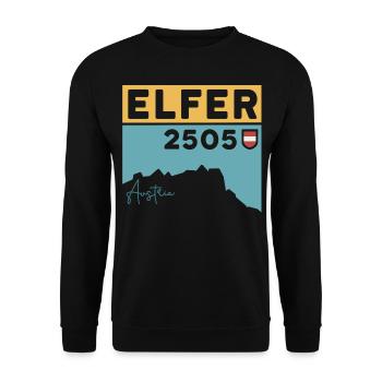 Elfer Berg Elferspitze Hike Normalweg Tirol - Unisex Sweatshirt - black - Front - Alina (178cm) & Michal (187cm)
