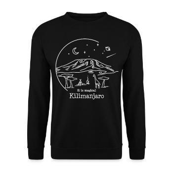 Kilimanjaro Kilimanjaro Tanzania Kenya Keepsake - Unisex Sweatshirt - black - Front - Alina (178cm) & Michal (187cm)