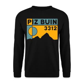 Berg Piz Buin Tour Ascension Souvenir Souvenir - Sweat-shirt Unisexe - noir - Devant - Alina (178cm) & Michal (187cm)