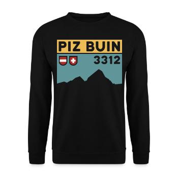 Berg Piz Buin Tour Bergtour Wanderung Souvenir - Unisex Pullover - Schwarz - Vorne - Alina (178cm) & Michal (187cm)