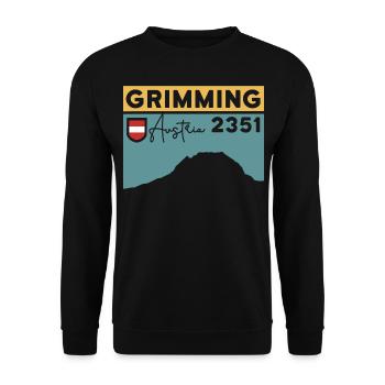 High Grimming Finisher Altitude Hike Dachstein - Unisex Sweatshirt - black - Front - Alina (178cm) & Michal (187cm)