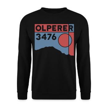 Olperer North Ridge Bridge Crossing Hike - Unisex Sweatshirt - black - Front - Alina (178cm) & Michal (187cm)