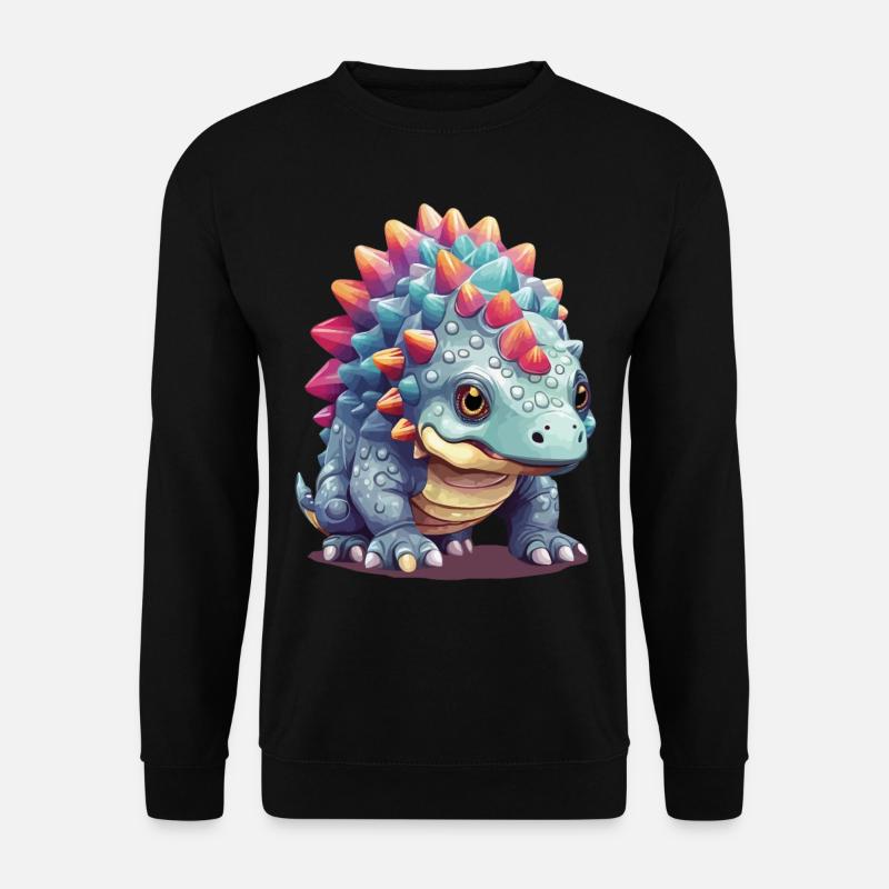 Mignon Pastel Ankylosaurus Dino Comic - Sweat-shirt Unisexe - noir