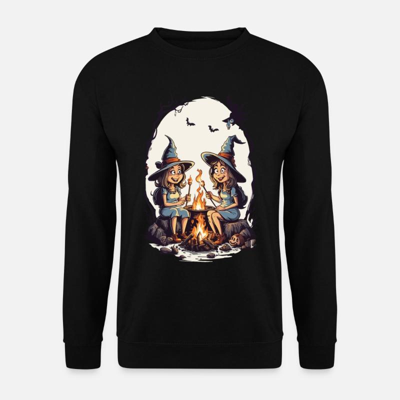 Witches Kids Campfire Halloween Fun - Unisex Sweatshirt - black
