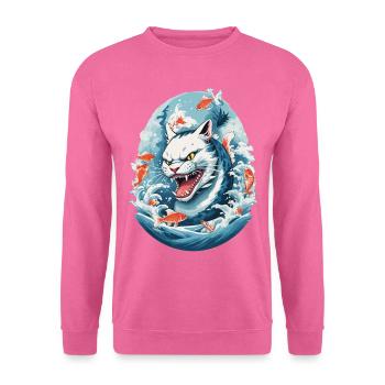 Seeungeheuer Katzen Anime Style Katze Design - Unisex Pullover - Pink - Vorne