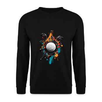 Golfspieler Design Esthétique Golfeur Sport - Sweat-shirt Unisexe - noir - Devant - Alina (178cm) & Michal (187cm)