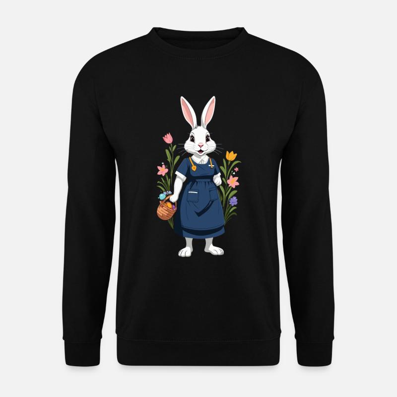 Infirmière lapin Lapin de Pâques Infirmière - Sweat-shirt Unisexe - noir
