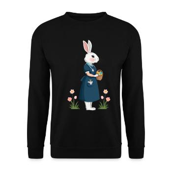 Krankenschwester Hase Süßes Häschchen Arzt Lustig - Unisex Pullover - Schwarz - Vorne - Alina (178cm) & Michal (187cm)