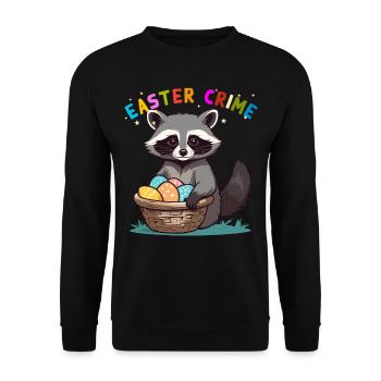 Drôle De Costume De Raton Laveur Oeufs De Pâques Mignons - Sweat-shirt Unisexe - noir - Devant - Alina (178cm) & Michal (187cm)