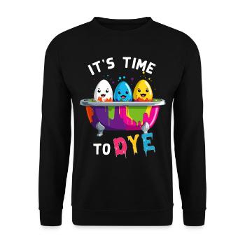 Easter Saying Colors Artist Egg Funny Colorful - Unisex Sweatshirt - black - Front - Alina (178cm) & Michal (187cm)